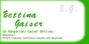 bettina gaiser business card